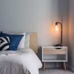 Comfortable Furniture - black table lamp on nightstand
