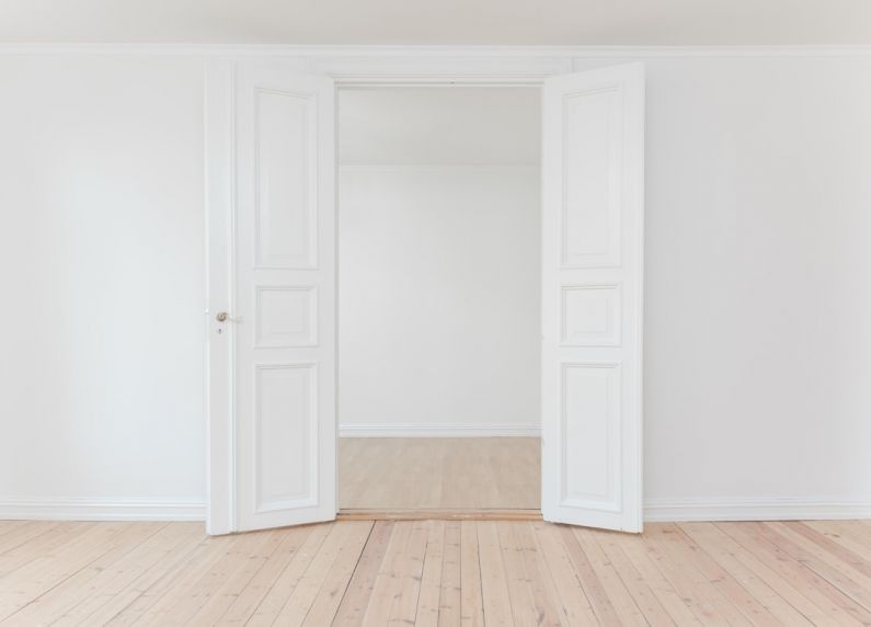 Interior Colors - minimalist photography of open door