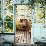 Low Maintenance Garden - opened door of house