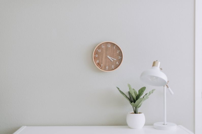 Office Storage - white desk lamp beside green plant